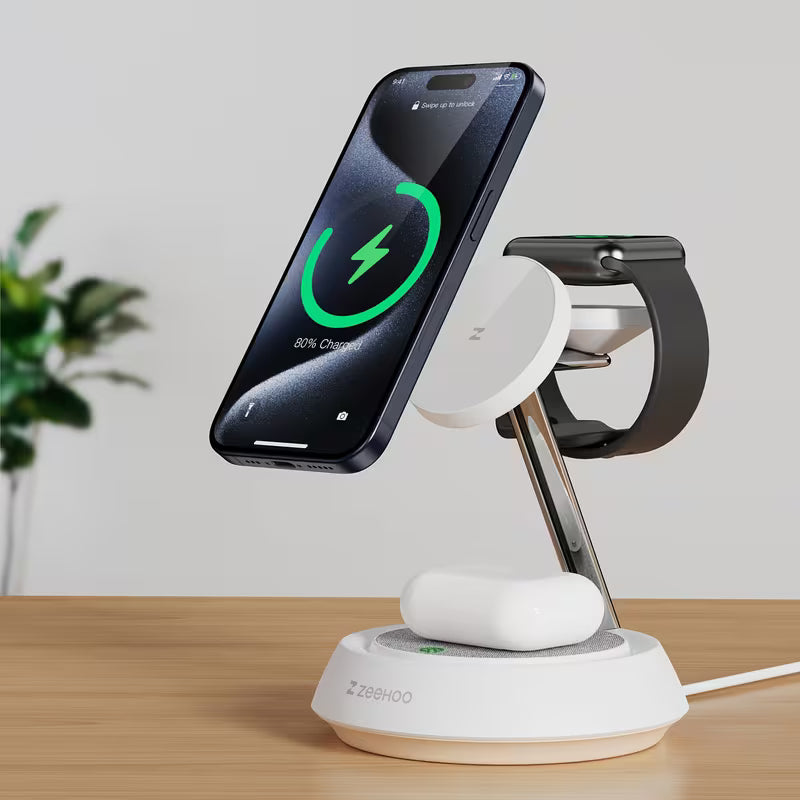ZEEHOO 4-in-1 Wireless Charger MagLamp 15W