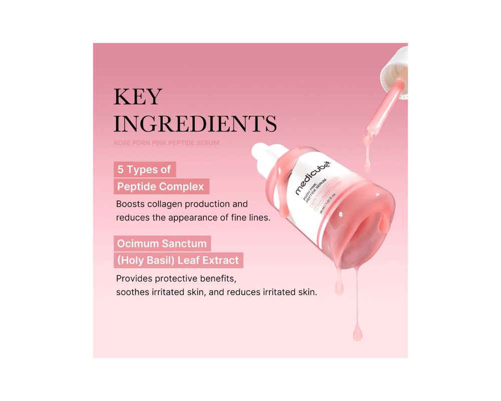 Medicube PDRN Pink Peptide Serum: Glow from within with powerful skin renewal - YesMegastore