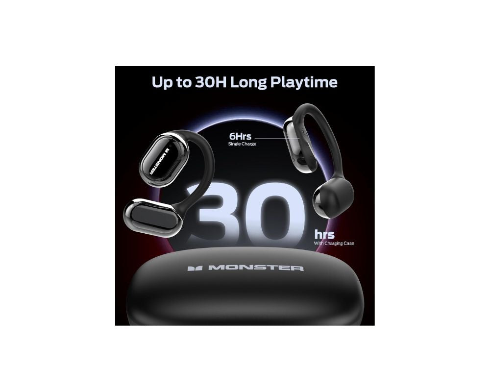 MONSTER Open Free AC100 Open Ear Bluetooth 5.3 Headphones: Hear the world, feel the music - YesMegastore