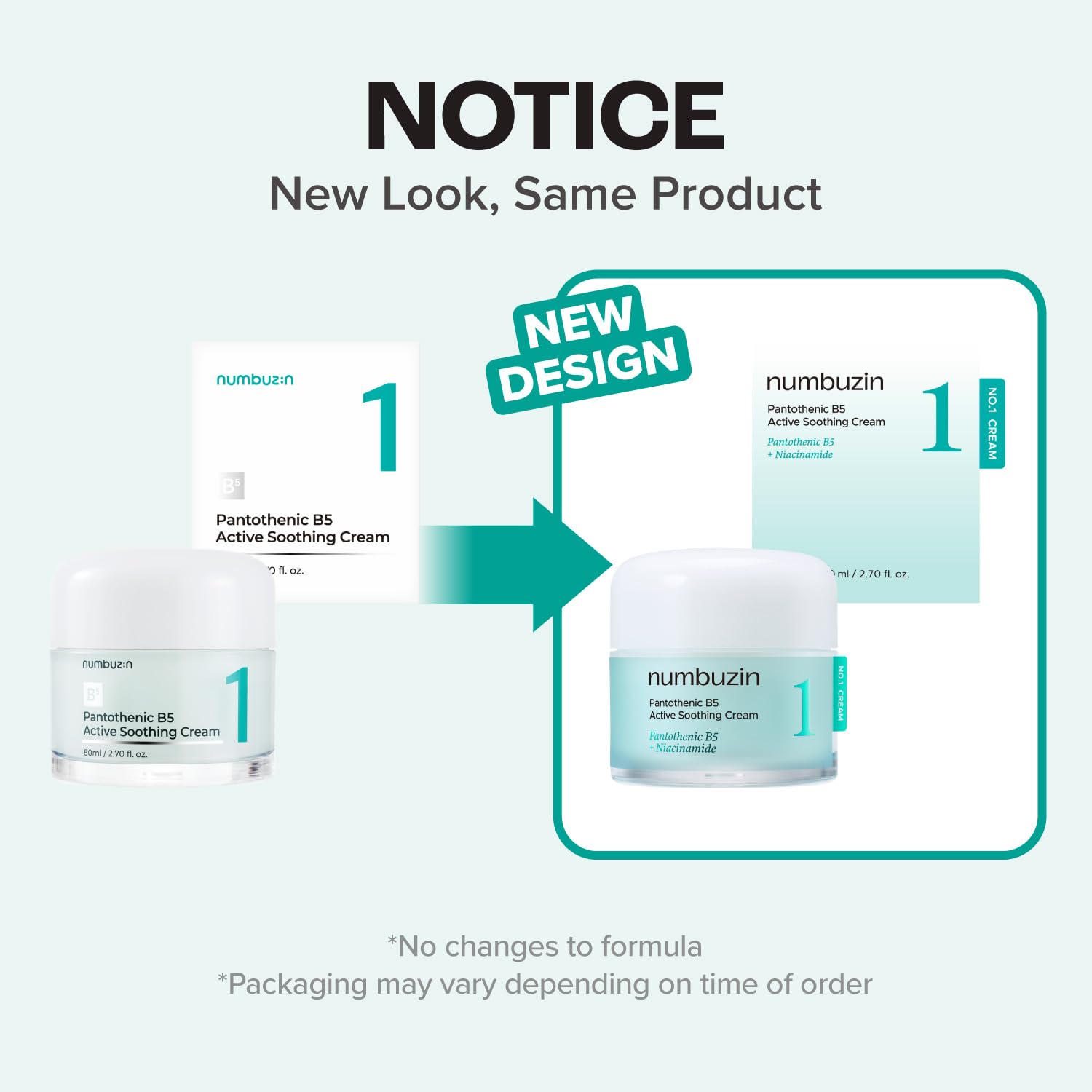 Numbuzin No.1 Pantothenic B5 Active Soothing Cream