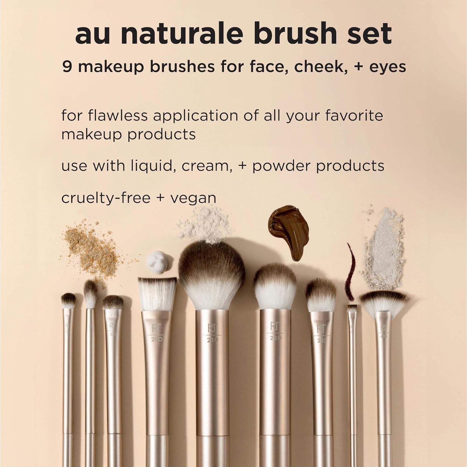 Real Techniques Au Naturale 9-Piece Makeup Brush Set