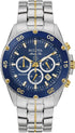 Bulova Marine Star 98B400 Blue Dial Two Tone Chronograph Watch