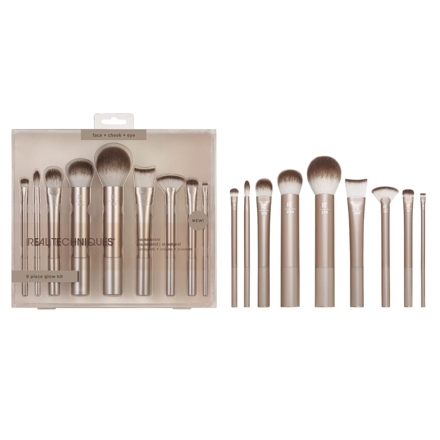 Real Techniques Au Naturale 9-Piece Makeup Brush Set