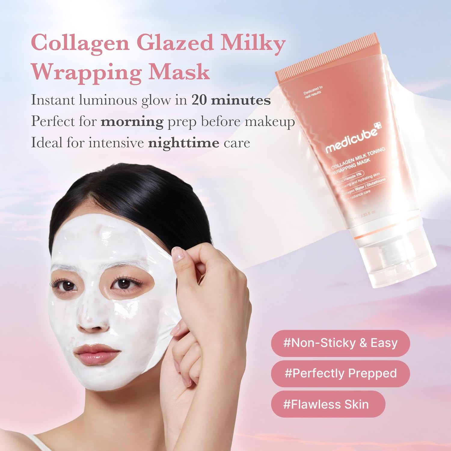Medicube Wrapping Mask Collagen Glazed Milky Glow
