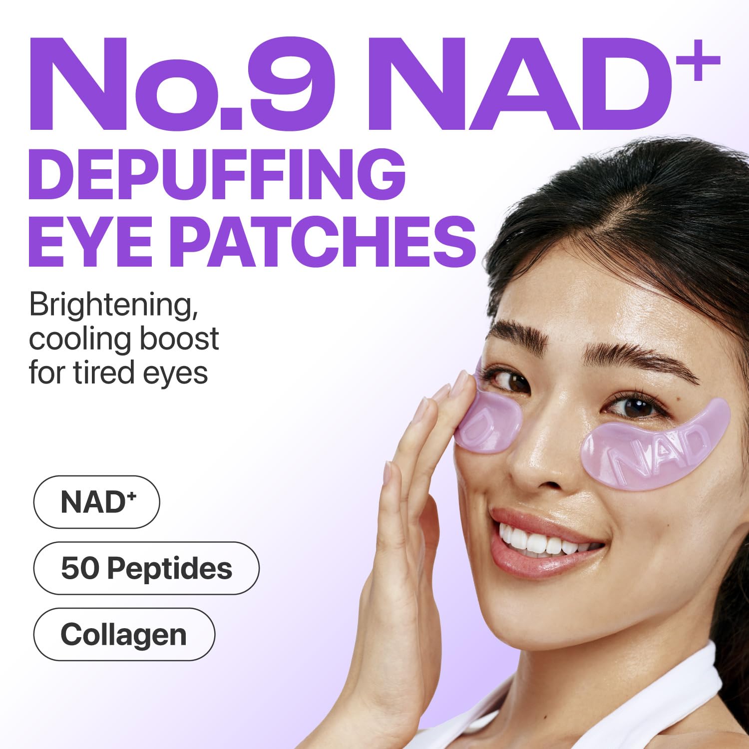 Numbuzin No.9 Eye Patches — NAD+ Collagen Gel Under-Eye Masks
