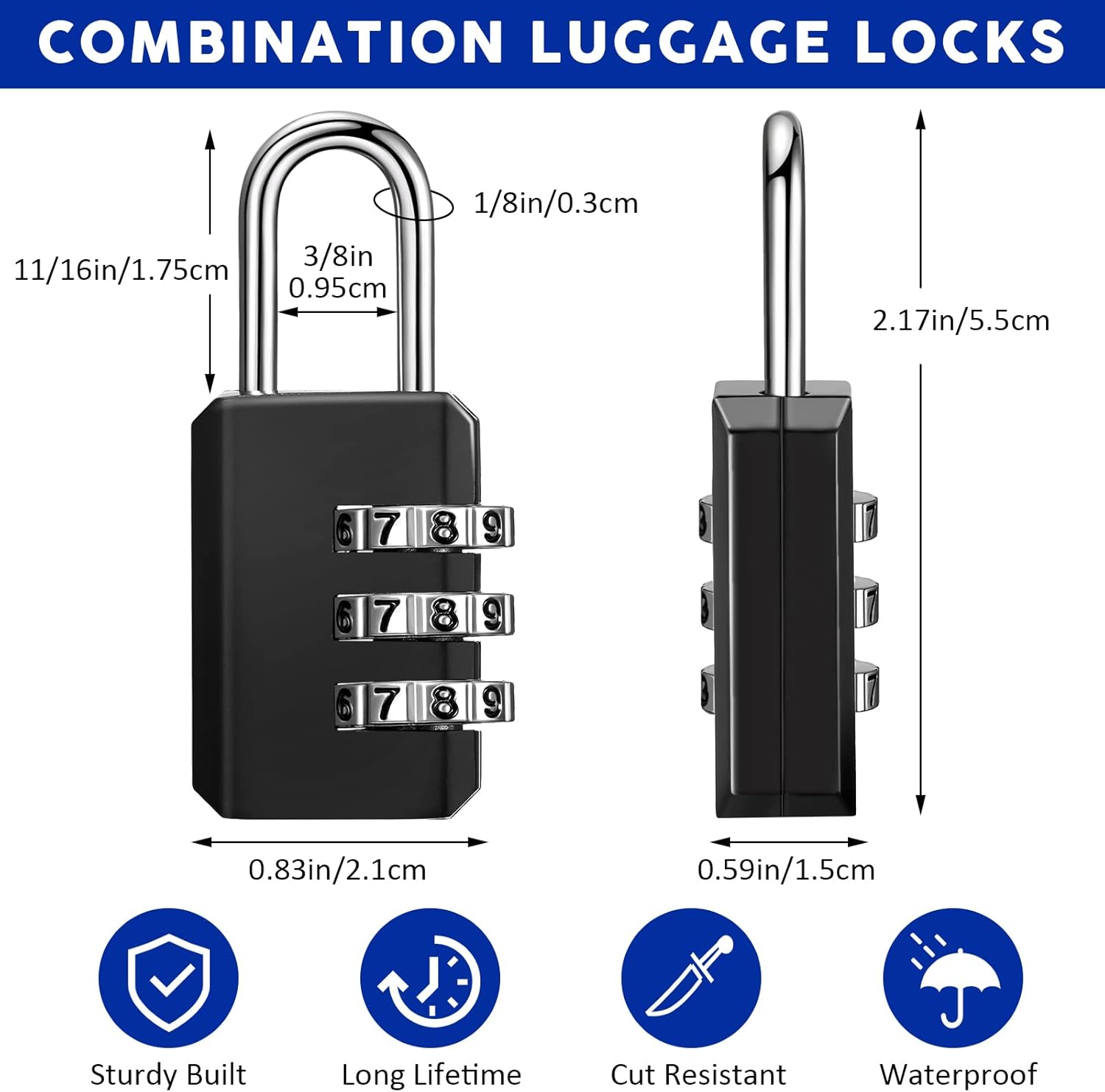 3 Digit Combination Lock Small Combo - YesMegastore