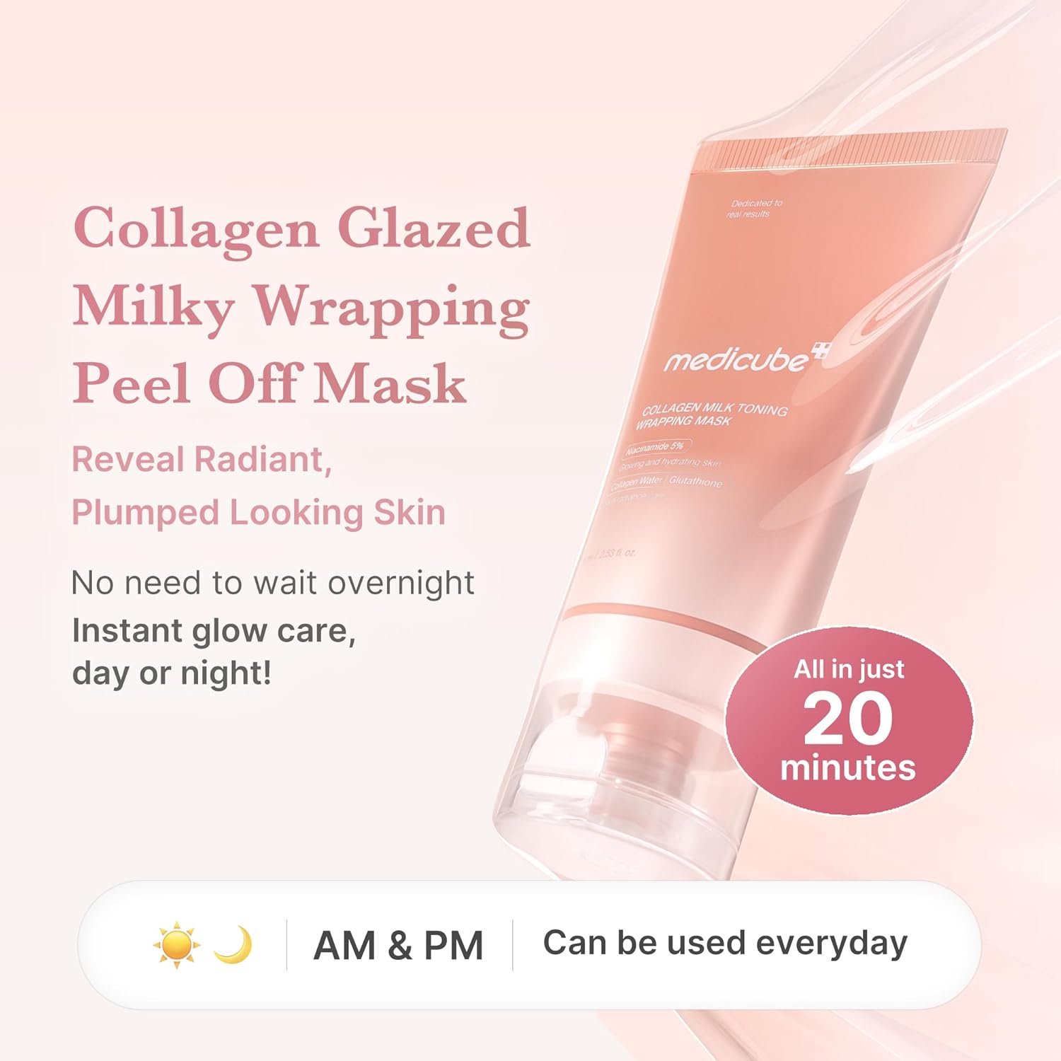 Medicube Wrapping Mask Collagen Glazed Milky Glow