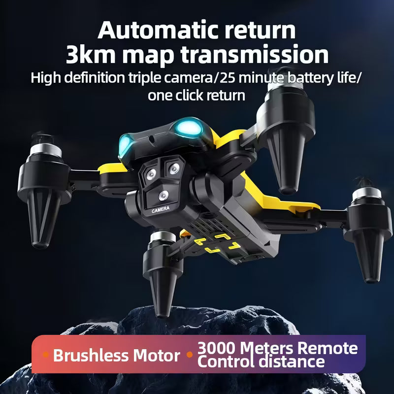 Long-Endurance Drone with Optical Flow Positioning & Dual HD Cameras