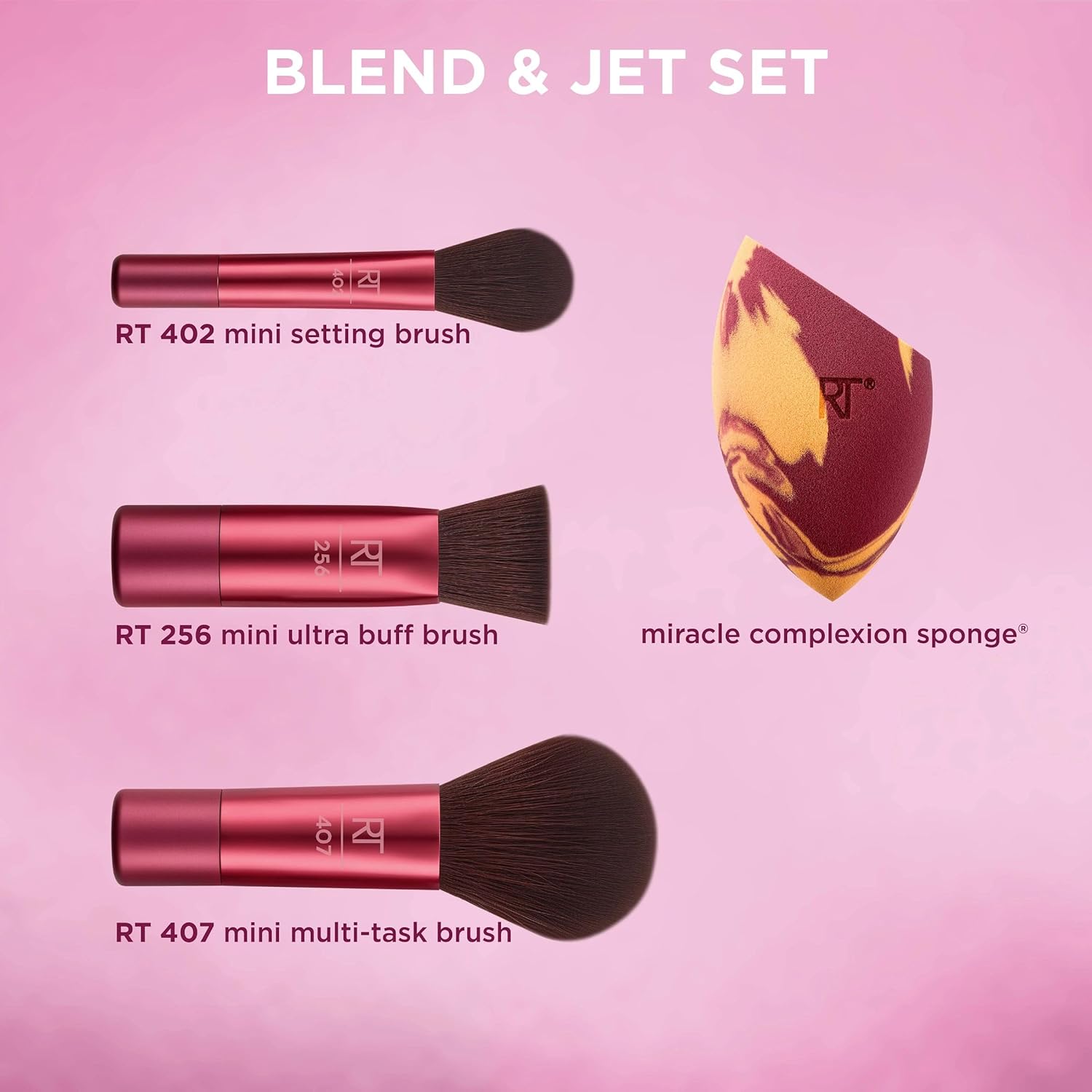 Real Techniques Blend + Jet Set Travel 4 pieces