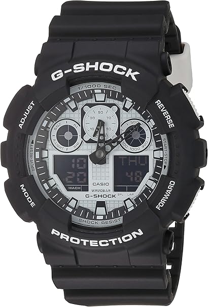 Casio G-Shock GA-100BW-1A – Black & White Analog-Digital