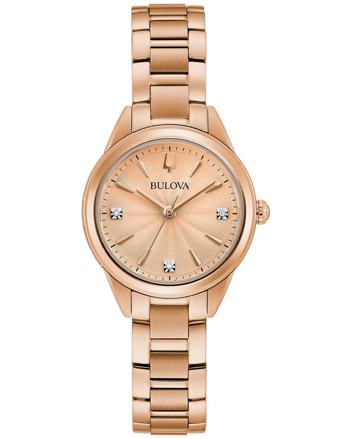 Bulova Sutton 97P151 Diamond Rose Gold Watch Women