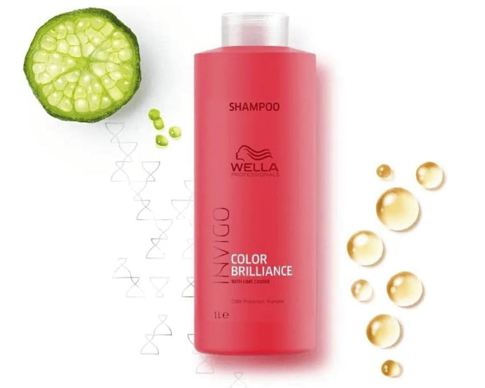 Wella Brilliance Shampoo 1L - Color Protection and Shine - YesMegastore
