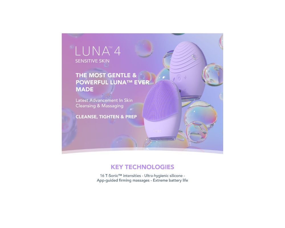 FOREO LUNA 4 Smart Facial Cleansing & Firming Device for Sensitive Skin: Ultimate Skincare Solution - YesMegastore
