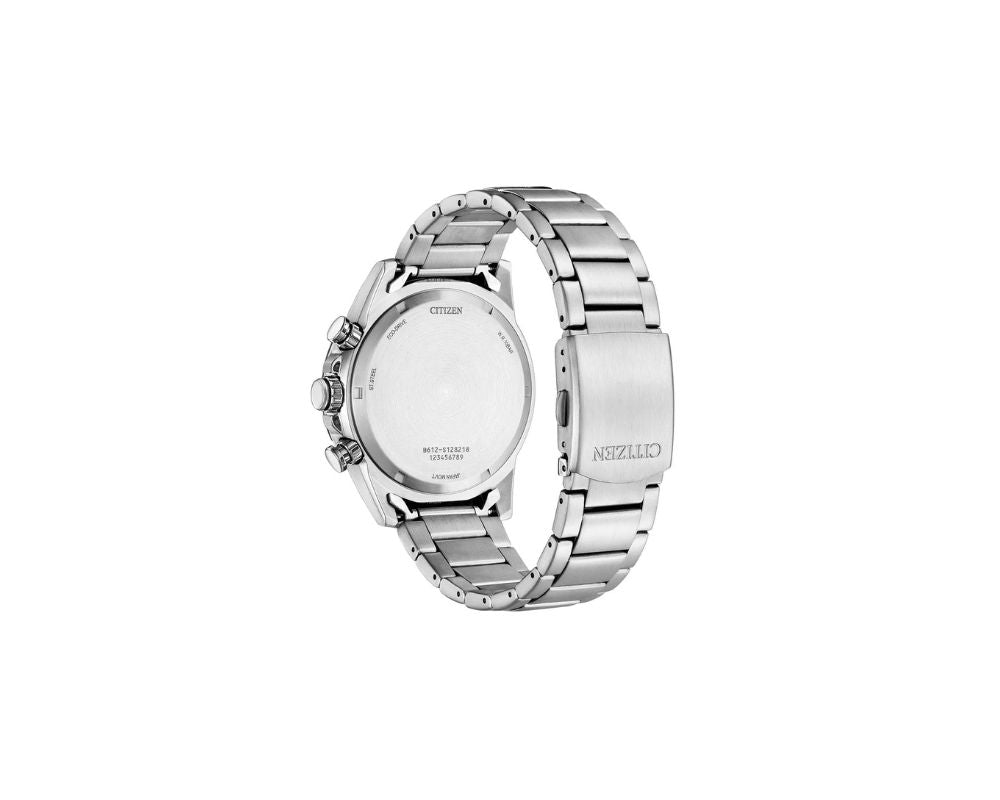 Citizen Men's Sport Casual Chronograph Eco-Drive Silver Watch 44 MM CA0781-50L: Precision and Style for the Modern Man - YesMegastore