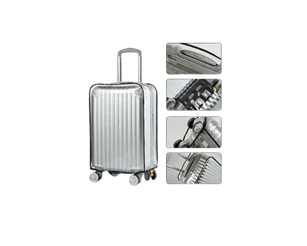 28 inch Clear Plastic Luggage Cover Suitcase Protector Covers Waterproof: Travel Smart, Travel Protected - YesMegastore