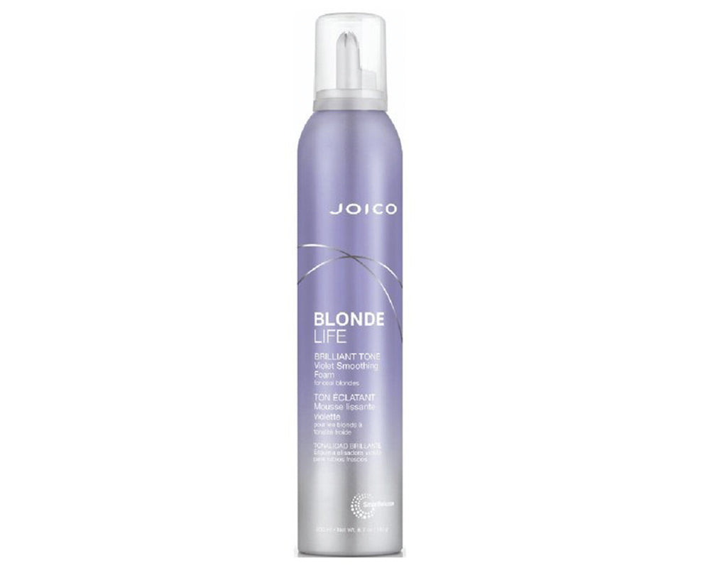 Joico Blonde Life Brilliant Tone Violet Smoothing Foam - Enhances Blonde Hair and Controls Frizz - YesMegastore