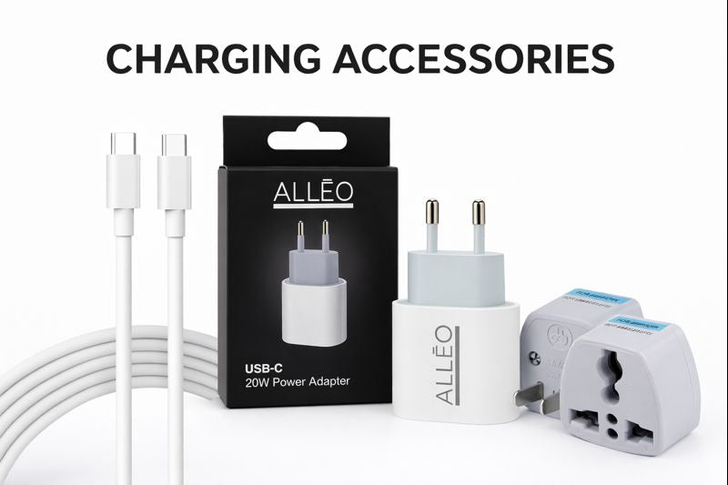 Universal Travel Charging Kit – USB-C Fast Charger, Cable & Plug Adapter
