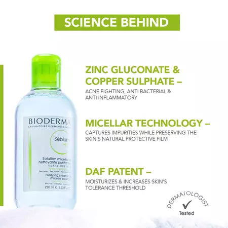 Bioderma Sébium H2O Purifying Cleansing Micellar - YesMegastore