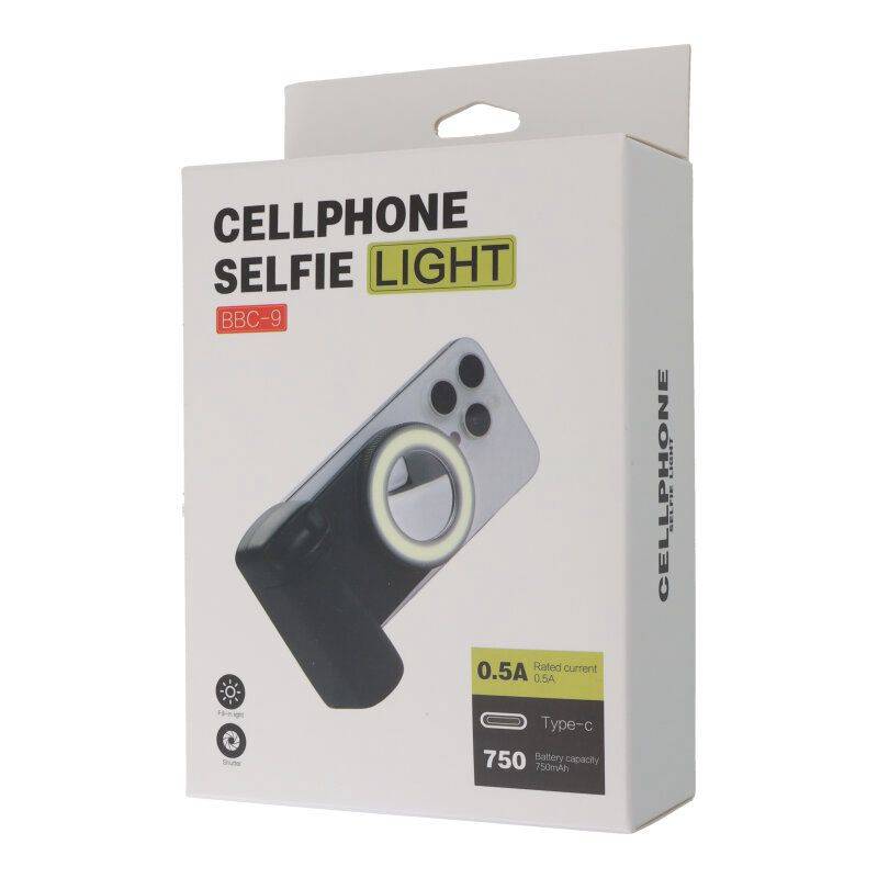 Cellphone Selfie Light – Iluminador LED Recarregável (Modelo BBC-9)