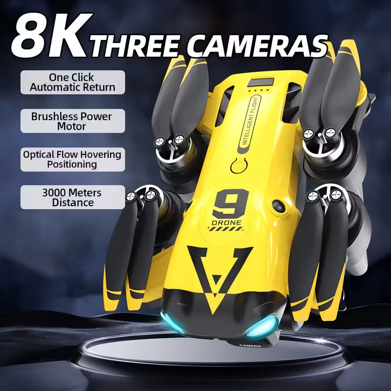 Long-Endurance Drone with Optical Flow Positioning & Dual HD Cameras