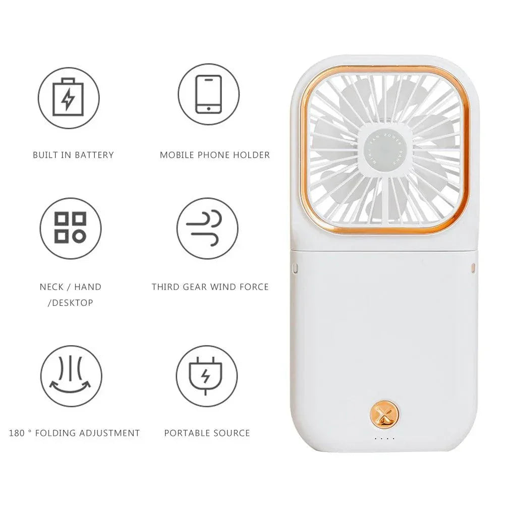 Hanging Neck Fans Mini Folding Fan 3000mAh
