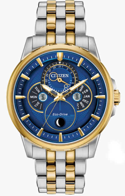 Citizen Eco-Drive Calendrier BU0054-52L Men's Two-Tone Solar Watch