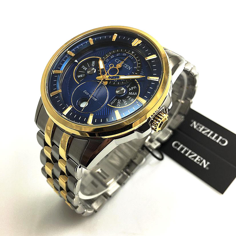 Citizen Eco-Drive Calendrier BU0054-52L Men's Two-Tone Solar Watch