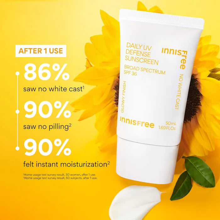 Innisfree Daily UV Defense Sunscreen Broad Spectrum SPF 36